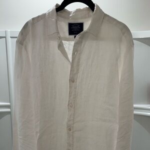 Charles Tyrwhitt White Linen Shirt